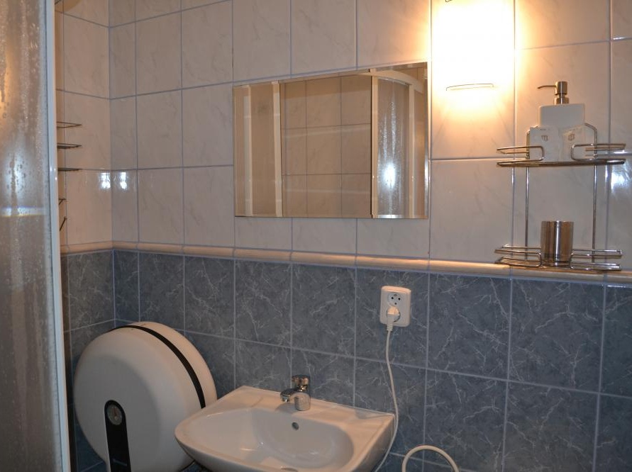 Penzion Freudův sen koupelna s toaletou v pokoji č.1 v patře